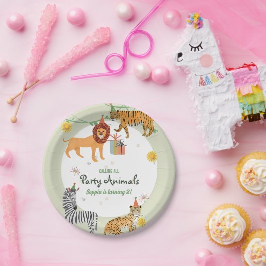 Wild Jungle Birthday Pappteller (Party)