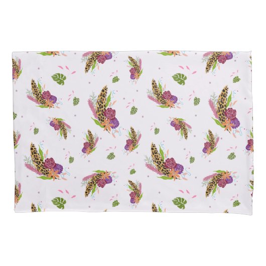 Wild Jungle Bloom Pillow Case Kissenbezug (Vorderseite-Links)