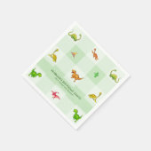 Wild Jungle Dinosaur Adventure Kindergeburtstag Serviette (Ecke)