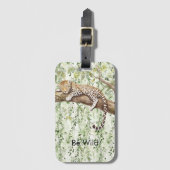 Wild Jungle Green Ivy Leopard Gepäckanhänger (Vorderseite Vertikal)