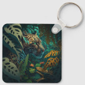 Wild Jungle Jaguar Schlüsselanhänger (Rückseite)