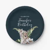 Wild Jungle Leopard Adult Geburtstagsparty Pappteller (Vorderseite)