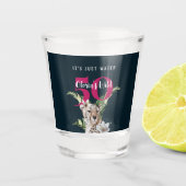 Wild Jungle Leopard Pink 50. Geburtstag Funny Schnapsglas (Vorderseite)