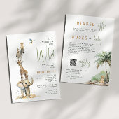 Wild Jungle Safari | Alles in einer Babydusche Einladung