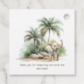 Wild Jungle Safari Animals Kinderdusche Vielen Dan Geschenkanhänger (Rückseite)