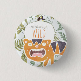 Wild Jungle Safari Tiere Botanische Babydusche Button