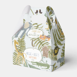 Wild Jungle Safari Tiere Botanische Babydusche Geschenkschachtel