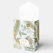 Wild Jungle Safari Tiere Botanische Babydusche Geschenkschachtel (Geöffnet)