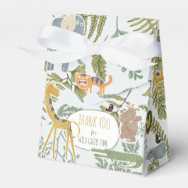 Wild Jungle Safari Tiere Botanische Babydusche Geschenkschachtel