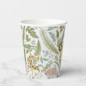 Wild Jungle Safari Tiere Botanische Babydusche Pappbecher (Rückseite)