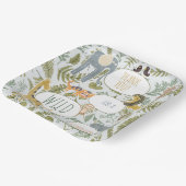 Wild Jungle Safari Tiere Botanische Babydusche Pappteller (Gewinkelt)