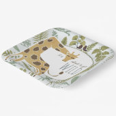 Wild Jungle Safari Tiere Botanische Babydusche Pappteller (Gewinkelt)