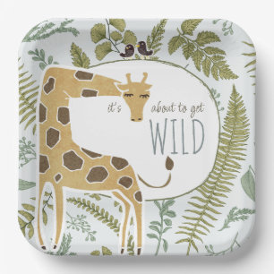Wild Jungle Safari Tiere Botanische Babydusche Pappteller