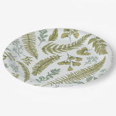 Wild Jungle Safari Tiere Botanische Babydusche Pappteller (Schrägansicht)