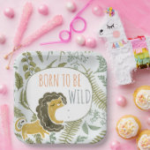 Wild Jungle Safari Tiere Botanische Babydusche Pappteller (Party)