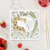 Wild Jungle Safari Tiere Botanische Babydusche Serviette (Beispiel)