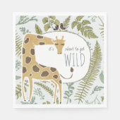 Wild Jungle Safari Tiere Botanische Babydusche Serviette (Vorderseite)