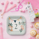 Wild Jungle Theme Birthday Party Pappteller (Party)