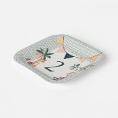 Wild Jungle Theme Birthday Party Pappteller (Gewinkelt)