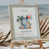 Wild Jungle Theme Birthday Party Welcome Poster