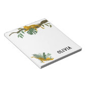 Wild Jungle Tiger Personalisiert Notepad  Notizblock (angewinkelt)