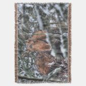 Wild kanadische Elche im Winterwald Decke (Vorderseite Vertikal)