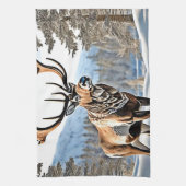 Wild kanadisches Reindeer-Design Geschirrtuch (Vertikal)