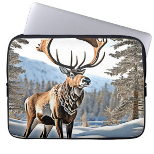 Wild kanadisches Reindeer-Design Laptopschutzhülle