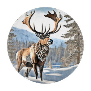 Wild kanadisches Reindeer-Design Schneidebrett