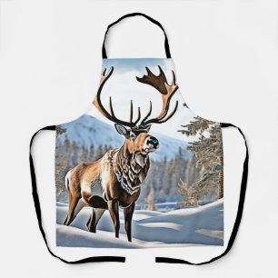 Wild kanadisches Reindeer-Design Schürze