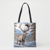 Wild kanadisches Reindeer-Design Tasche (Vorderseite)