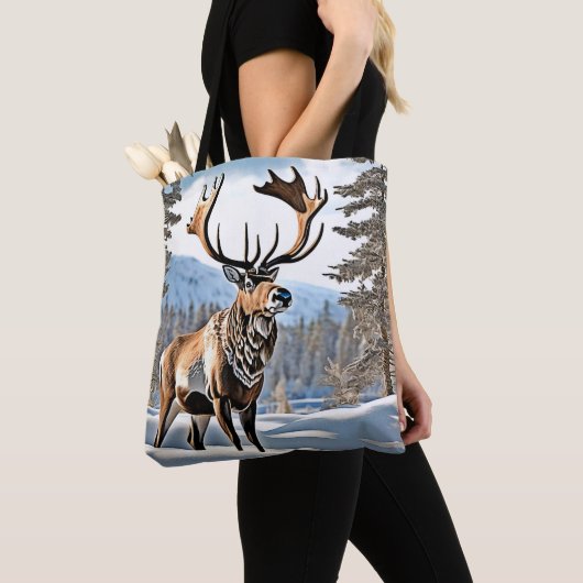 Wild kanadisches Reindeer-Design Tasche (Von Nahem)