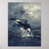 Wild Killer Whale Jumping Poster (Vorne)