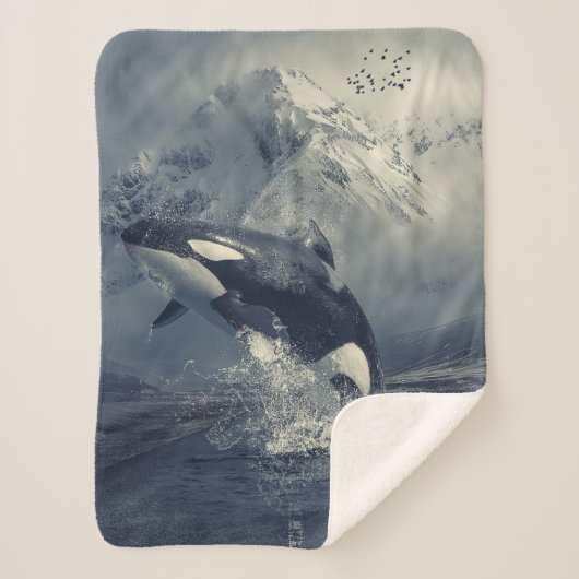 Wild Killer Whale Jumping Sherpadecke (Vorderseite)
