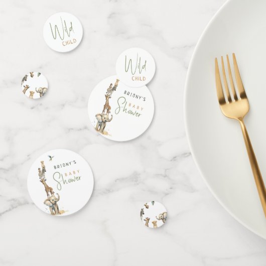 WiLD Kinderdusche Jungle Safari Tiere Kinderduscht Konfetti (Gruppe)