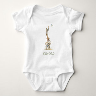 WiLD Kinderwagen Jungle Safari Tiere Baby Bodysuit Strampler