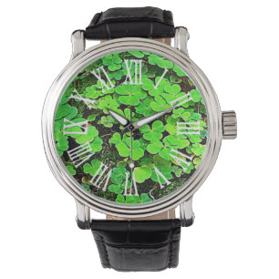 Wild Kleeblatt Green Personalisiert St. Patrick's Armbanduhr