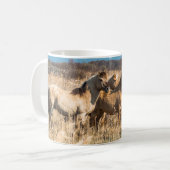 Wild Konik ponies Wicken Fen Cambridgeshire UK Kaffeetasse (Vorderseite Links)