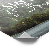 Wild & kostenlos bleibe Wasserfälle in Alaska | Po Poster (Ecke)