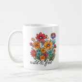 Wild & kostenlos Bohemische Wildblumen Kaffeetasse (Links)
