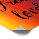 Wild. Kostenlos. Liebliches Poster (Ecke)