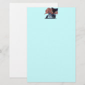 Wild & kostenlos - Patriotischer Adler, Motorrad u Briefpapier (Vorne/Hinten)