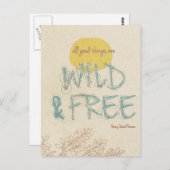 Wild & kostenlos postkarte (Vorne/Hinten)