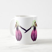 Wild Lady Slipper Blume Personalisiert Kaffeetasse (Vorderseite Links)