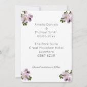 Wild Land Rose Save the Date Fotokarte (Rückseite)