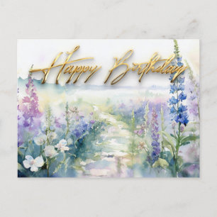 Wild Lavender Blume zum Geburtstag Postkarte