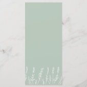 Wild Lavender Wedding Flat Menu Menükarte (Rückseite)