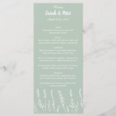 Wild Lavender Wedding Flat Menu Menükarte (Vorderseite)