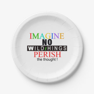 wild lebende Tiere - BILDER - Erhaltung - wild leb Pappteller