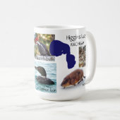 Wild lebende Tiere des Higgins Sees, Michigan Kaffeetasse (VorderseiteRechts)